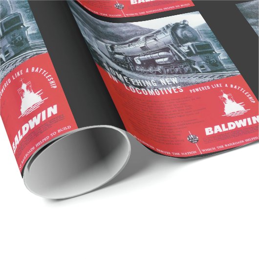 Dampf-Turbine Baldwin LokomotiveS-2 PRR Geschenkpapier (Rolleneckpunkt)