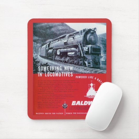 Dampf-Turbine Baldwin LokomotiveS-2 PRR Mousepad (Mit Mouse)