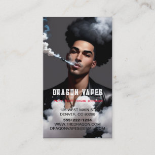 Dampf Vape Rauchwolke Schwarz-Weiß-Business Visitenkarte