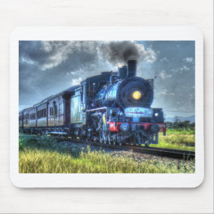 DAMPF-ZUG AUSTRALIEN MIT KUNST-EFFEKTEN MOUSEPAD