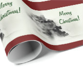 Dampf-Zug-frohe Weihnacht-Packpapier Geschenkpapier (Rolleneckpunkt)