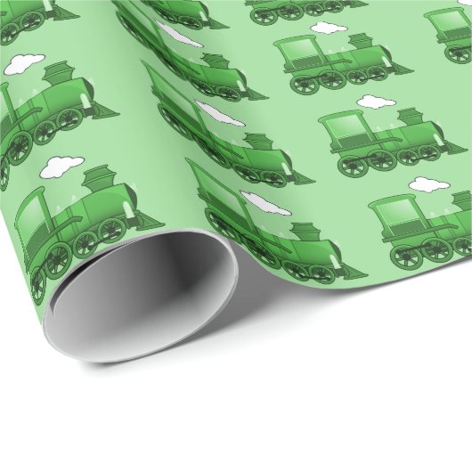 Dampf-Zug Geschenkpapier (Rolleneckpunkt)