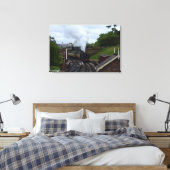 Dampf-Zug in Yorkshire Leinwanddruck (Insitu (Schlafzimmer))