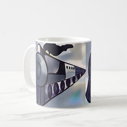 Dampf-Zug Kaffeetasse (Vorderseite Links)
