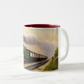 Dampf-Zug-Kaffeetasse Zweifarbige Tasse (VorderseiteRechts)