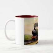 Dampf-Zug-Kaffeetasse Zweifarbige Tasse (Links)