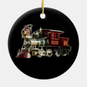 Dampf-Zug-LokomotivMotor Keramik Ornament (Hinten)