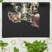 Dampf-Zug-LokomotivMotor Küchentuch (Gefaltet)