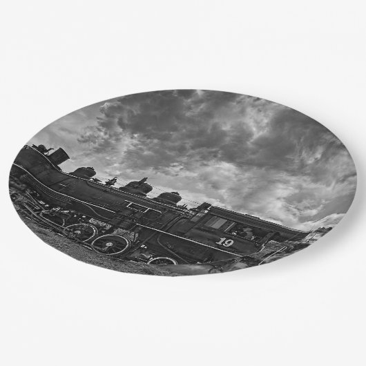 DAMPF-ZUG PAPPTELLER (Schrägansicht)