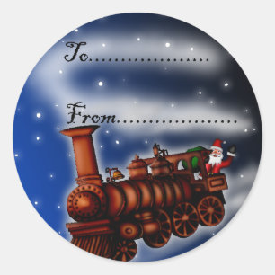 Dampf-Zug Sankt, Geschenkumbau Runder Aufkleber