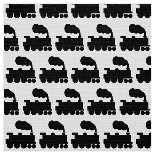 Dampf-Zug-Symbol-Muster - Schwarzes Stoff (Muster)