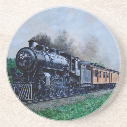 Dampf-Zug-Untersetzer Sandstein Untersetzer (Vorne)