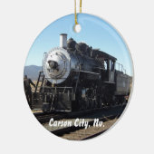 Dampf-Zug-Verzierung Carson City, Nevada Keramik Ornament (Links)