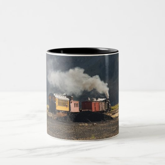 Dampf-Zug Zweifarbige Tasse (Mittel)