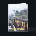 DAMPF-ZÜGE KARTE<br><div class="desc">Ein Nostalgiker und ein historischer Blick auf Dampfzüge im schönen Landkreis von Yorkshire England Großbritannien. Klare Rottöne und sahnt von den Zügen und vom kontrastierenden Grün des Motors,  der ganz zum Leben mit Zazzles großartigem Drucken geholt wird. Geschenke für alle Dampfzugenthusiasten.</div>