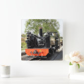 DAMPF-ZÜGE QUADRATISCHE WANDUHR (Zuhause)