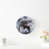 DAMPF-ZÜGE RUNDE WANDUHR (Zuhause)