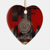 Dampfantrieb Antique Tracter Keramikornament (Rechts)