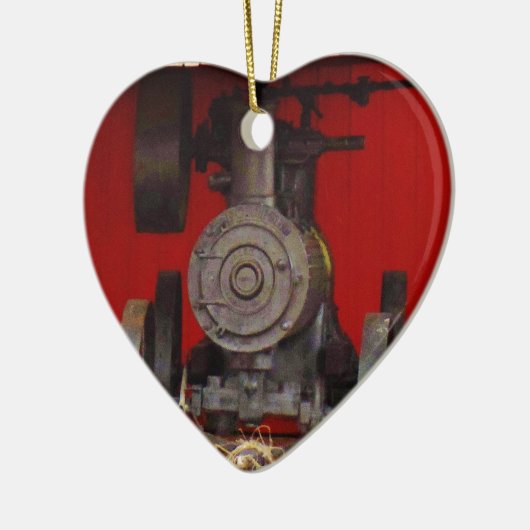 Dampfantrieb Antique Tracter Keramikornament (Links)