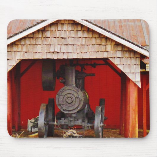 Dampfantrieb Antique Tracter Mousepad (Vorne)