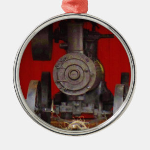 Dampfantrieb Antique Tracter Ornament Aus Metall