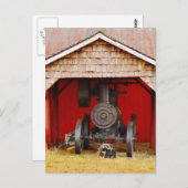 Dampfantrieb Antique Tracter Postkarte (Vorne/Hinten)