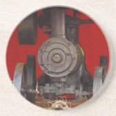 Dampfantrieb Antique Tracter Sandstein Untersetzer (Vorne)