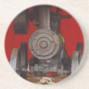 Dampfantrieb Antique Tracter Sandstein Untersetzer