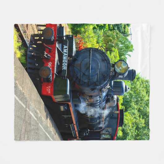 Dampfbad Motor Bahn Bahnhof Fleecedecke (Vorderseite (Horizontal))