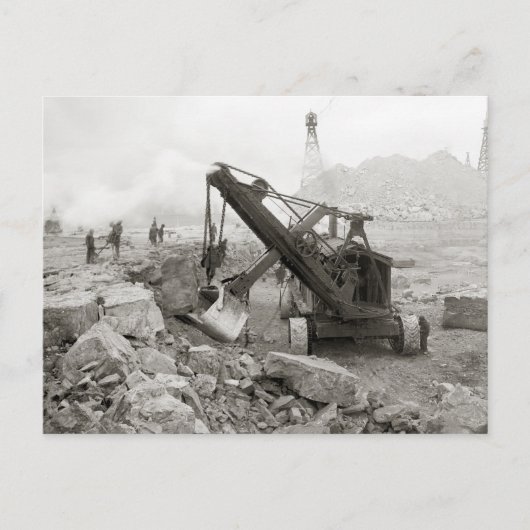 Dampfbagger, 1910 postkarte (Vorderseite)