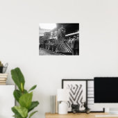 Dampfbahn am Bahnhof, 1923. Vintages Foto Poster (Heimbüro)