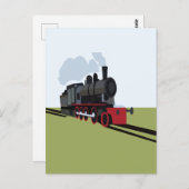 Dampfbahn Postkarte (Vorne/Hinten)