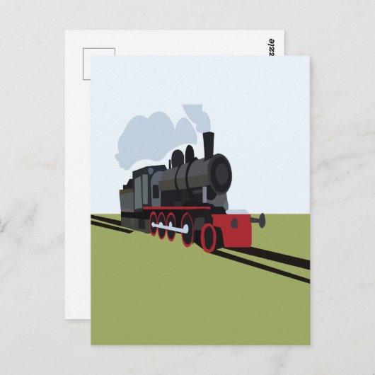 Dampfbahn Postkarte (Vorne/Hinten)