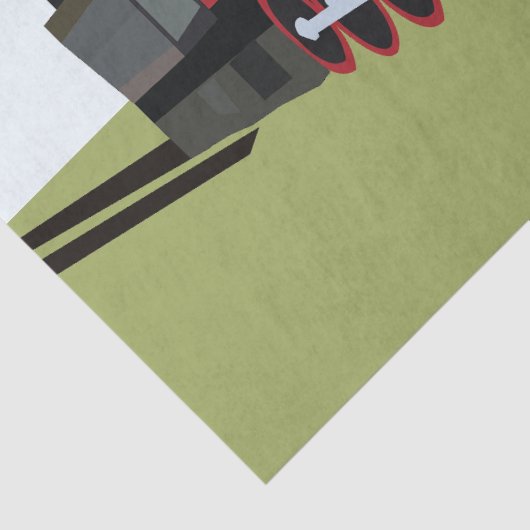 Dampfbahn Seidenpapier (Detail)