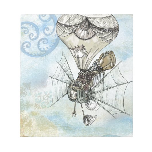 Dampfballon Notizblock (Vorderseite)