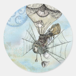 Dampfballon Runder Aufkleber
