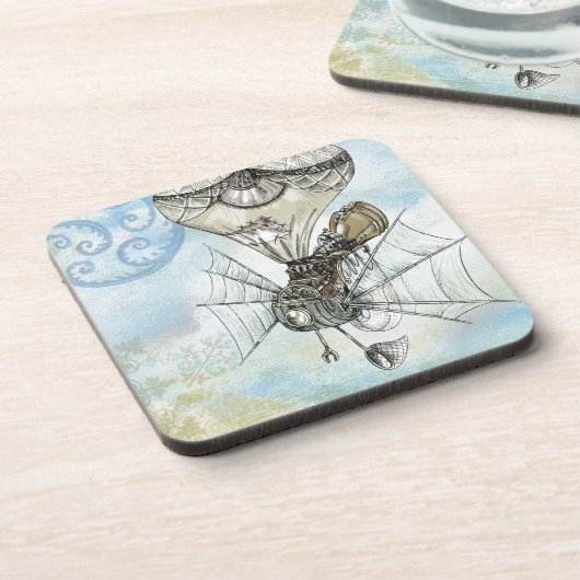 Dampfballon Untersetzer (Linke Seite)