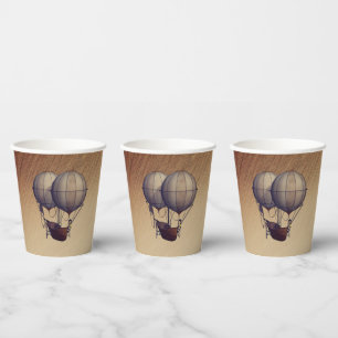Dampfballons mit Segelschiff  Pappbecher