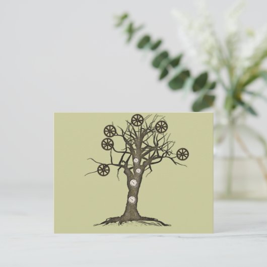 Dampfbaum Postkarte (Stehend Vorderseite)