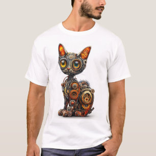 Dampfbetriebene Schnurren � Steampunk-Roboterkatze T-Shirt