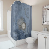 Dampfblau metallisch duschvorhang (Beispiel)