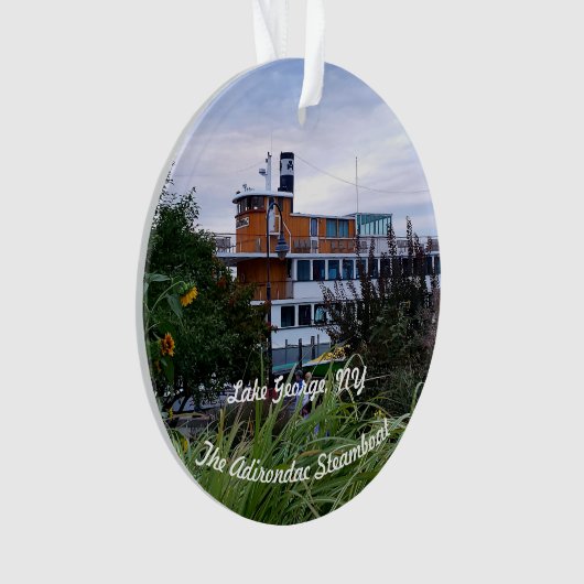 Dampfboot Adirondac Lake George NY Ornament (Vorderseite)