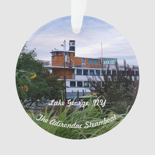 Dampfboot Adirondac Lake George NY Ornament (Vorderseite)
