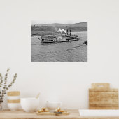 Dampfboot 'Cincinnati' 1906 BW Poster (Küche)