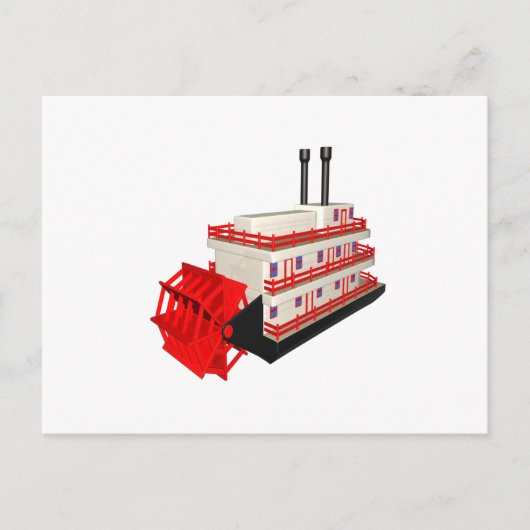 Dampfboot Postkarte (Vorderseite)