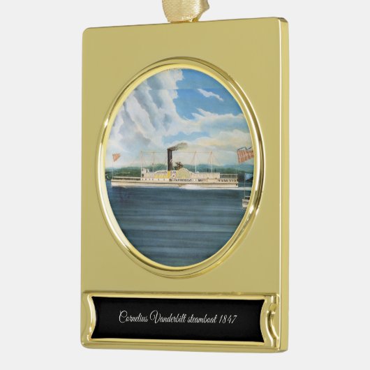 Dampfboot Vanderbilt 1847 Banner-Ornament Gold (Links)