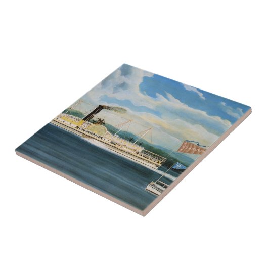 Dampfboot Vanderbilt 1847 Fliese (Seite)