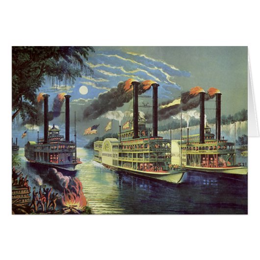 Dampfboote für Vintage Transport- und Reiseschiffe (Vorderseite (Horizontal))