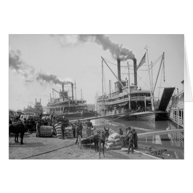 Dampfboote in Vicksburg, 1910 (Vorderseite (Horizontal))