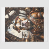 Dampfbulldog-Decoupage Seidenpapier (Vorderseite)